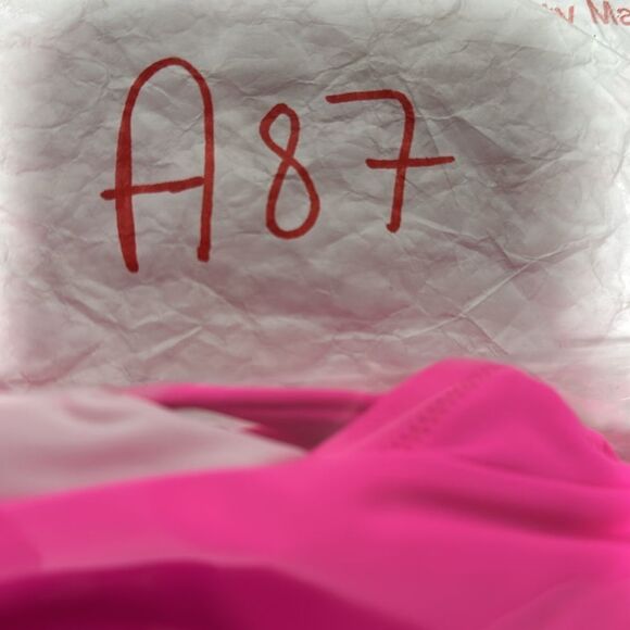 NWT‎ VICTORIA’S SECRET PINK ONE PIECE OPEN BACK NEON PINK HIGH NECK SWIMSUIT L - Picture 6 of 6